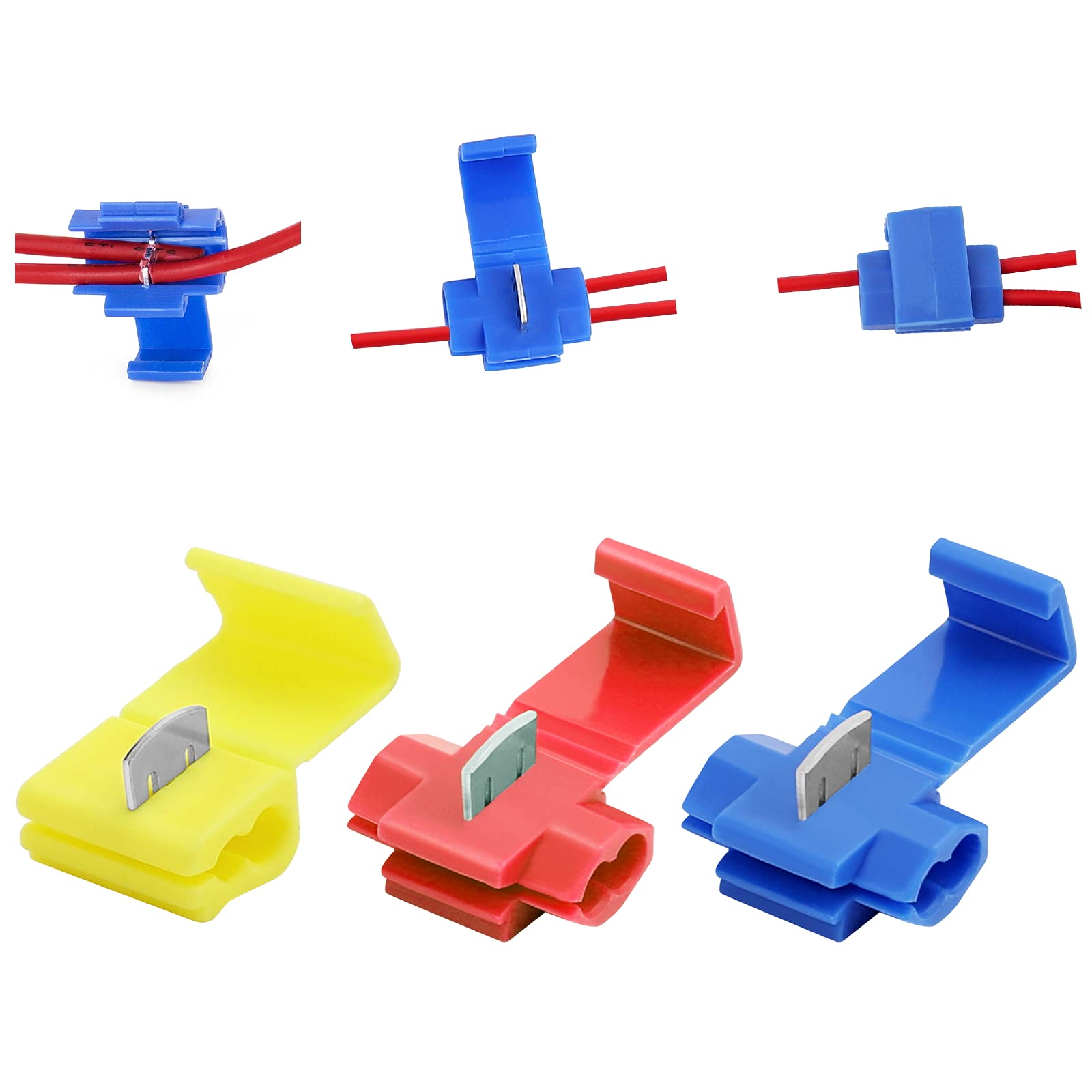 10-50 Stuks Draad Kabel Connectors Scotch Lock Elektrische Quick Splice Terminals Crimp Niet-destructief Zonder Breken Lijn AWG 22-18