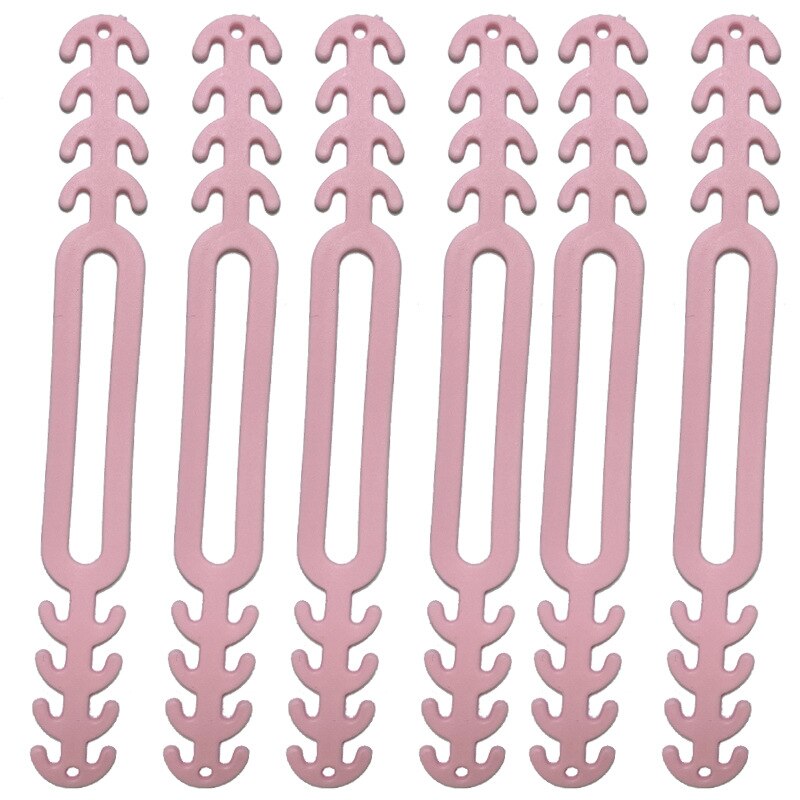 Máscara de extensão de máscara ajustável, corda de silicone unissex para crianças e adultos antiderrapante cordão para pendurar máscara ecológica com 10 peças: 10Pcs Pink