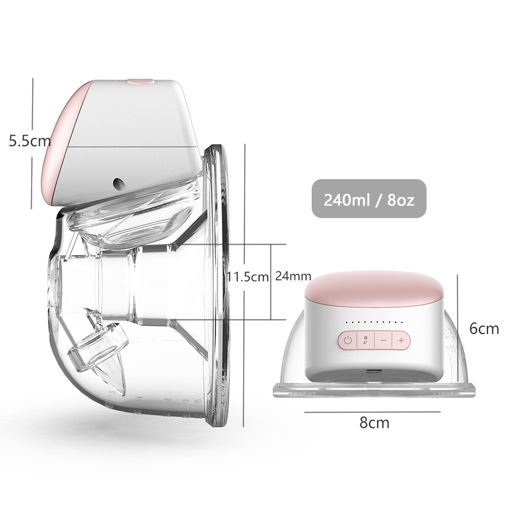 2 stücke YOUHA Tragbare Brust Pumpe Hände Freies Elektrische Tragbare Tragbare Brust Pumpen BPA-freies Stillen Milch Sammler