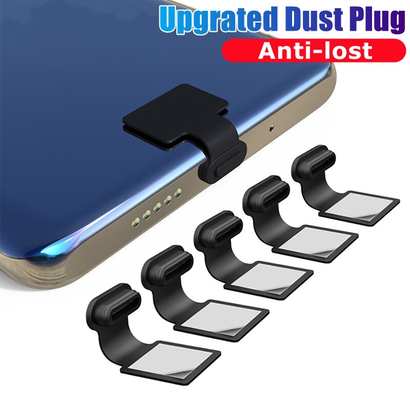 Telefoon Stofdicht Plug Geïntegreerde Anti-Verloren Plug Poort Opladen Siliconen Plug Voor Apple Iphone Android Micro Usb Type-C Ios