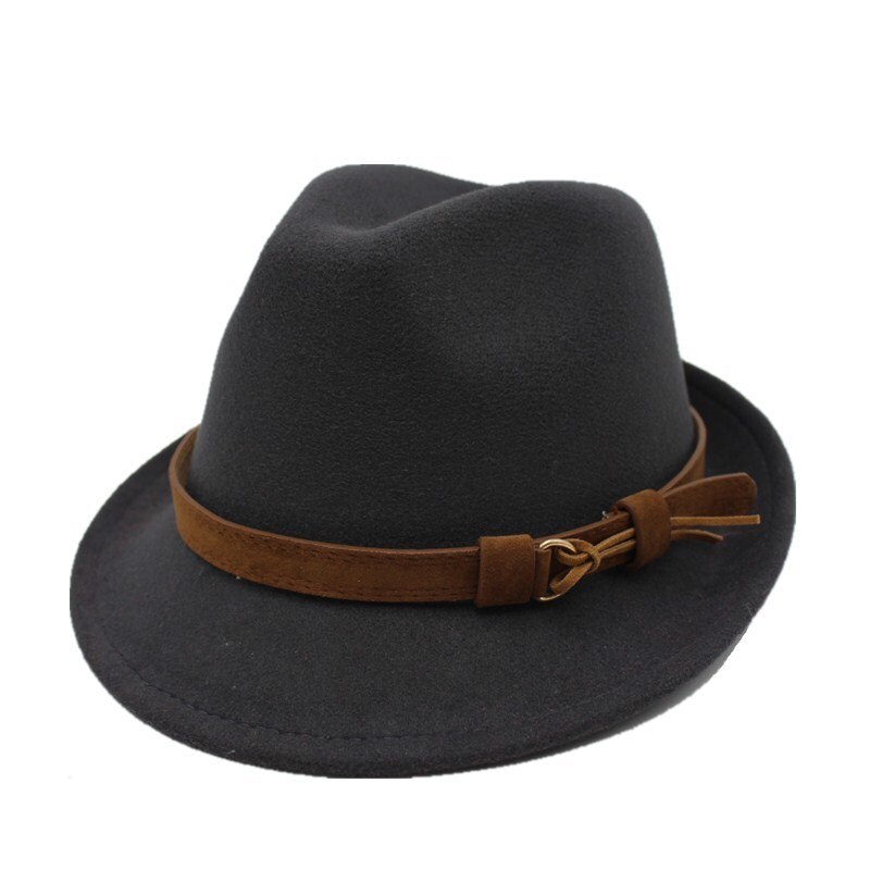 Ozyc ull kvinnor män fedora hatt för vinter höst lady gangster trilby filt homburg kyrka jazz hatt storlek 55-58cm