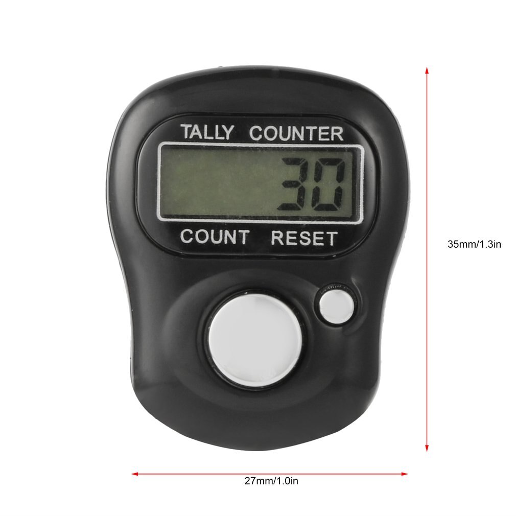 Portable Mini 5-Digit LCD Electronic Screen Digital Universal Hand Held Finger Ring Tally Counter for Outdoor Sports