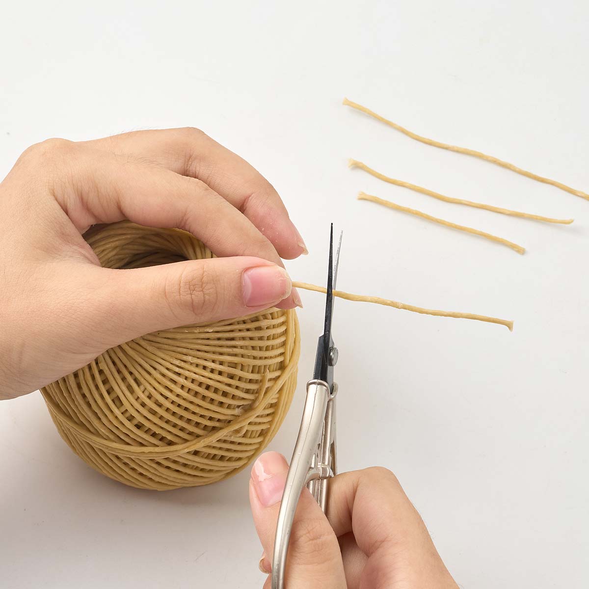 Kreativität Gelbe Bienenwachs Docht Ball 61 MM Hanf Rauchfreie Kerze Dochte Handgemachte Handwerk Wachs Stock Machen DIY Projekte Zubehör