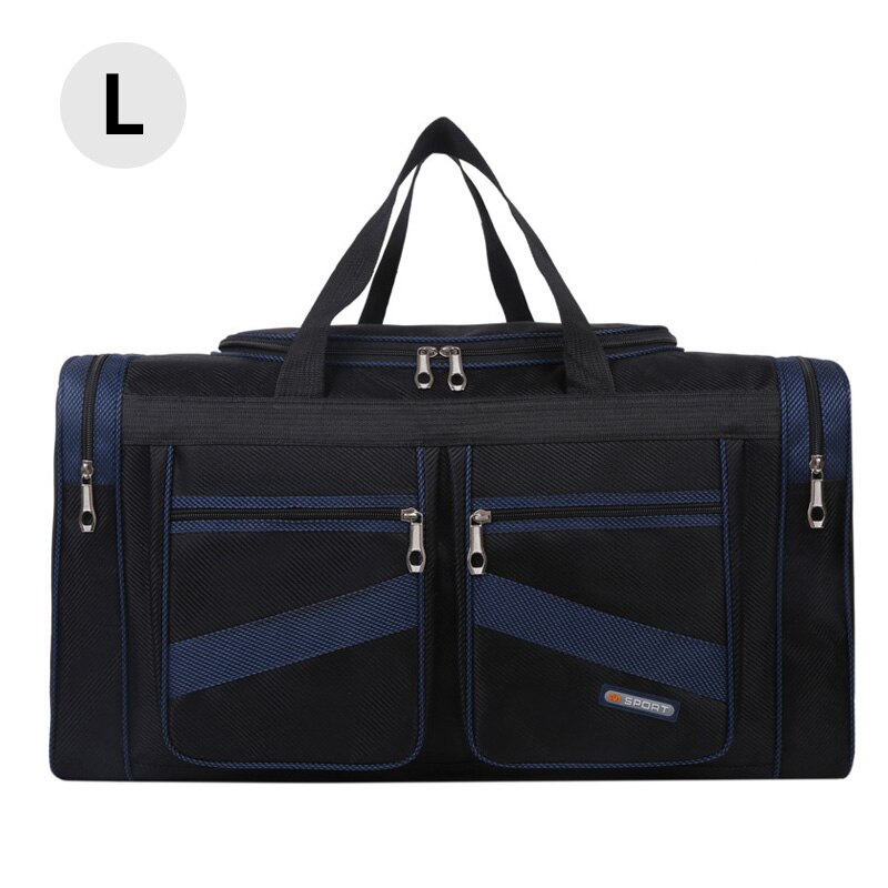 Bolso de viaje plegable para hombre y mujer, bolsa de mano grande, impermeable, para el hombro, para fin de semana, XA509F: Blue L