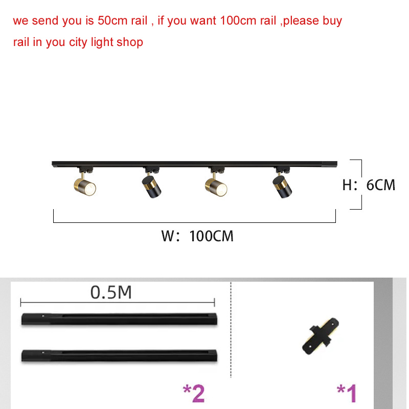 GU10 LED Ceiling Light Spotlight House Decoration Corridor Track Lamp Angles Adjustable Decor Rail Ceiling Lamp Lighting Fixture: green