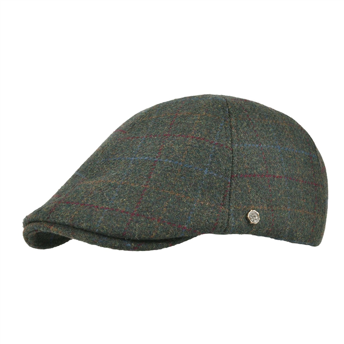 VOBOOM Classic Plaid Newsboy Hat Mens Tweed Hat Warm Spring Ivy Hat: Green  