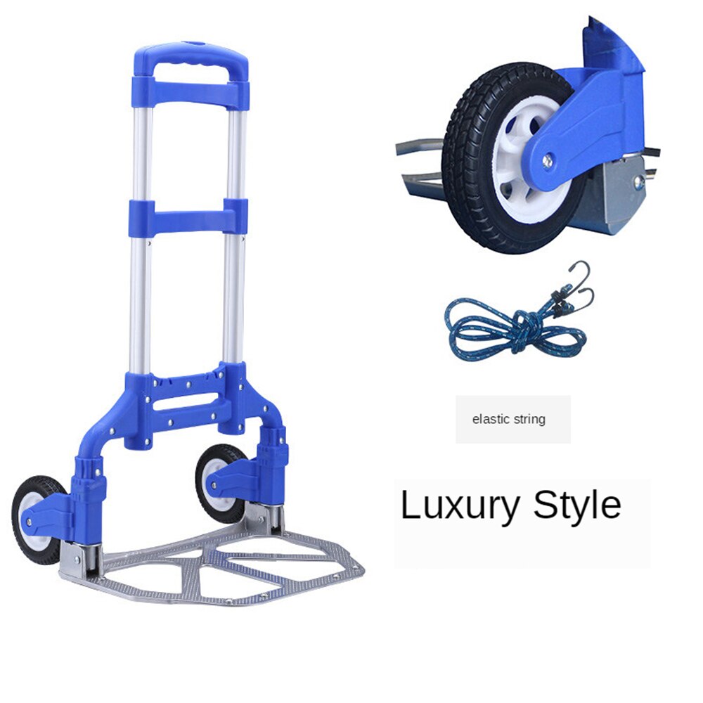 B-LIFE Folding Hand Truck Dolly Heavy Duty 2-Wheel Aluminum Cart Compact and Lightweight for Luggage Moving and Office Use: Silver