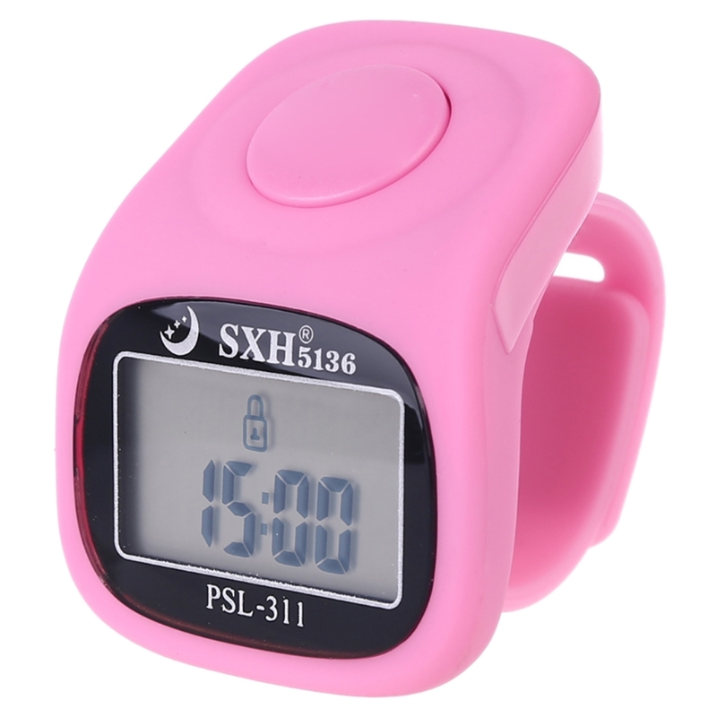 Contatore digitale a portato per conteggio delle Contatore elettronico digitale Tasbeeh Clicker portatile: Colore rosa