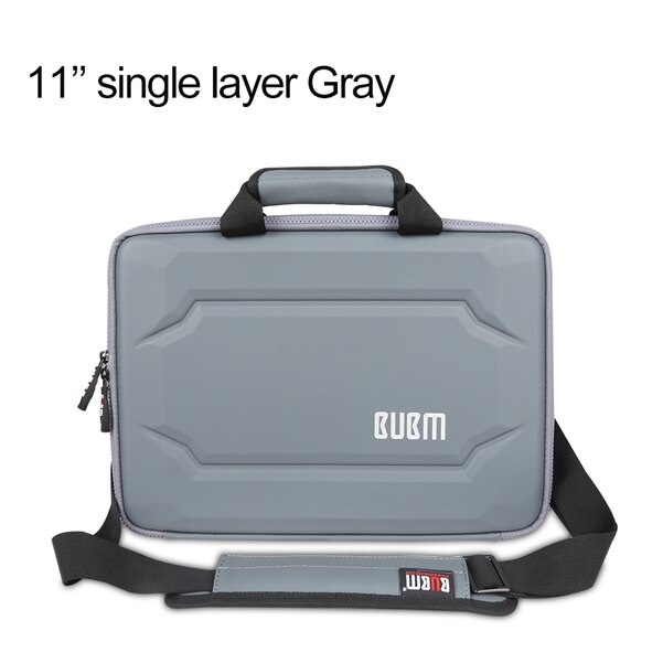 BUBM EVA hard Laptop Tas, Messenger Bag Travel Mouwen Organiseer Case voor Elektronica Accessoires, houden tot 11/13 Inch Notebook: 11 Single layer Gray