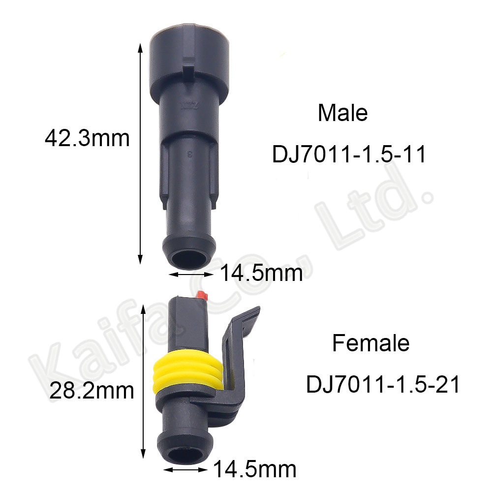 10 sets Kit 1P 2P 3P 4P 5P 6Pins Way AMP 1.5 Super seal Waterproof Electrical automotive Wire Connector Plug for car Motorcycle