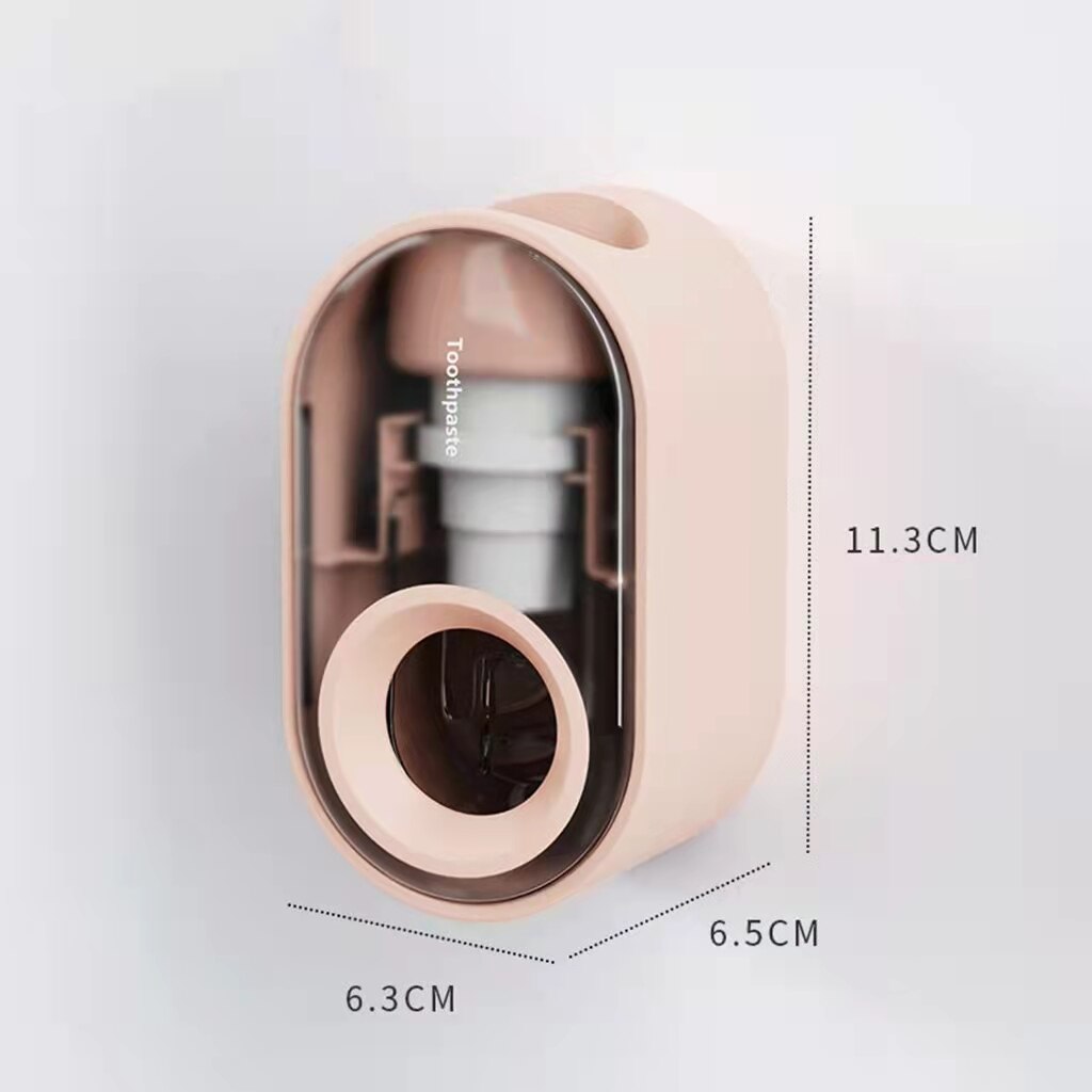 Automatic Toothpaste Squeezer Toothpaste Dispenser Lazy Wall Mounted Squeezer Toothpaste Holder Bathroom Accessories: B Pink