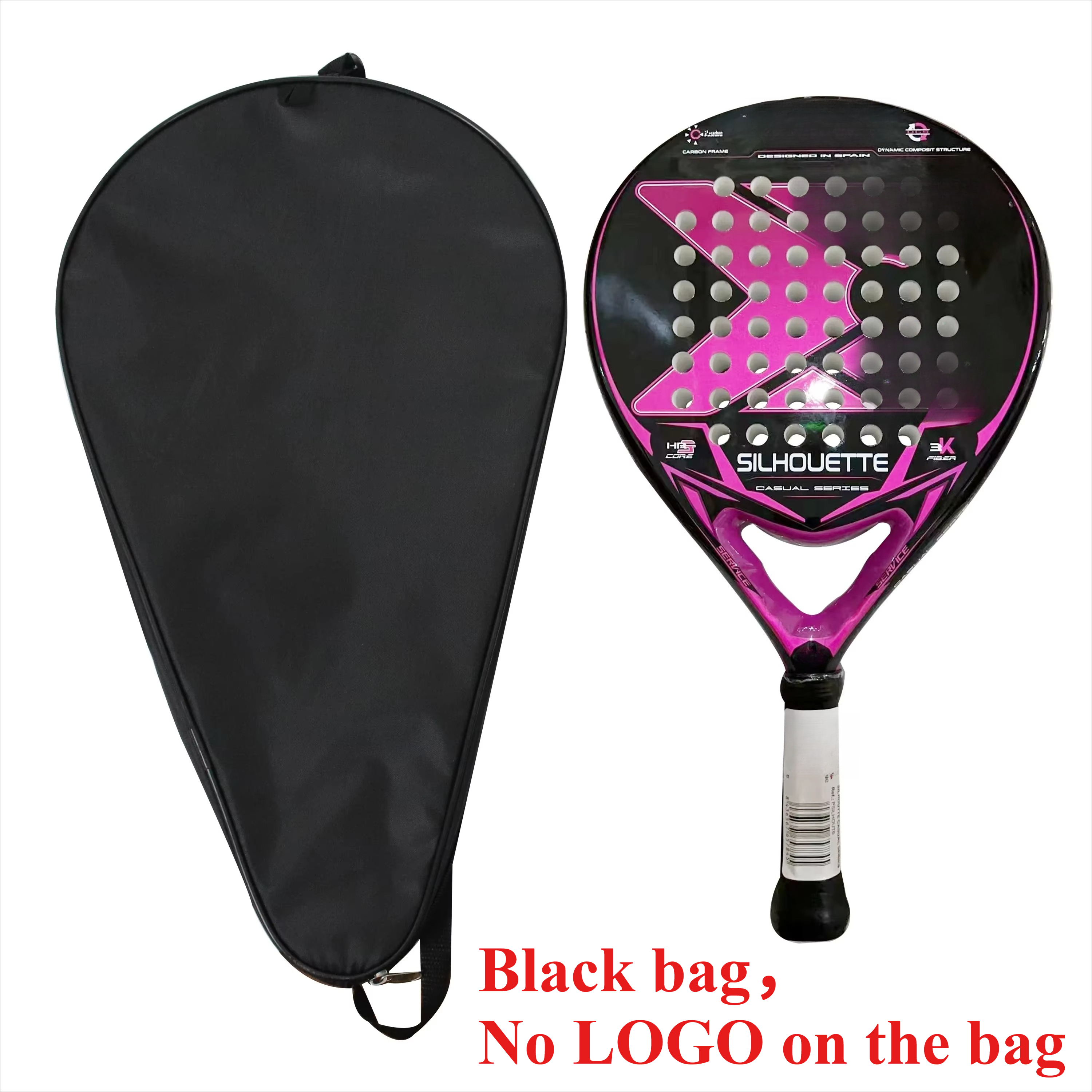 Round Paddle Racket X-ONE-Carbon Fiber Paddle Tennis Racket for Beginn... – Grandado