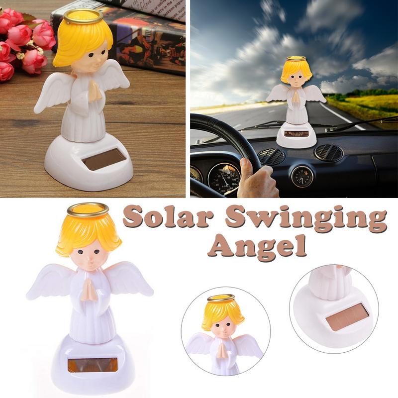 Zonne-energie Speelgoed Angel Solar Automatische Schudden Hoofd Speelgoed Mooie Kerst Cadeaus Voor Baby