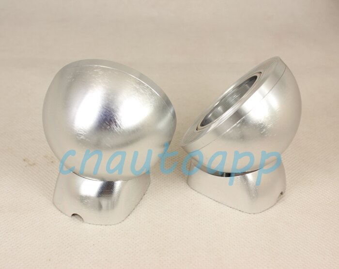 Car Tweeter Aluminium Base Speaker Boxes - Silver ( One Pair )