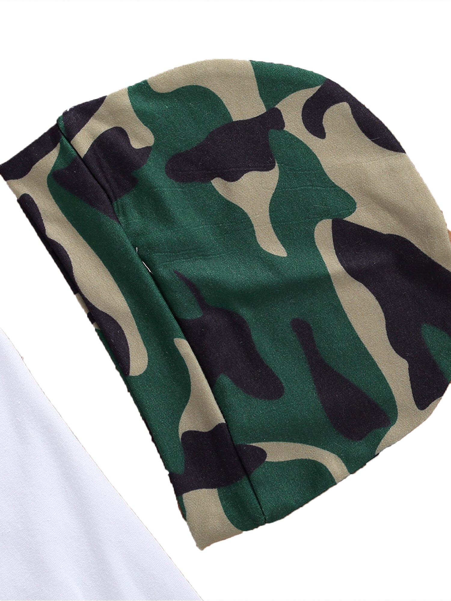 0-24m babyjongenskleding unieke brief stropdas lange mouwen jumpsuit camouflage broek met hoed