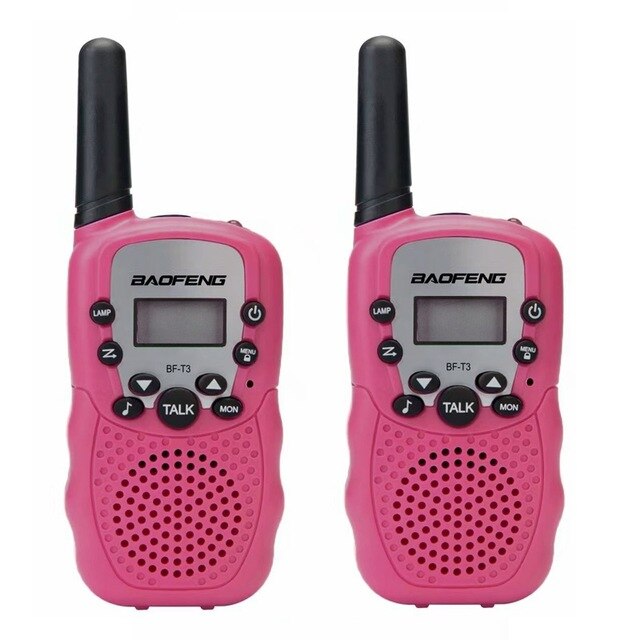 BAOFENG 2 In 1 Pack PMR446 3Km UHF Radio For Kids Walkie Talkies BF T3: Red