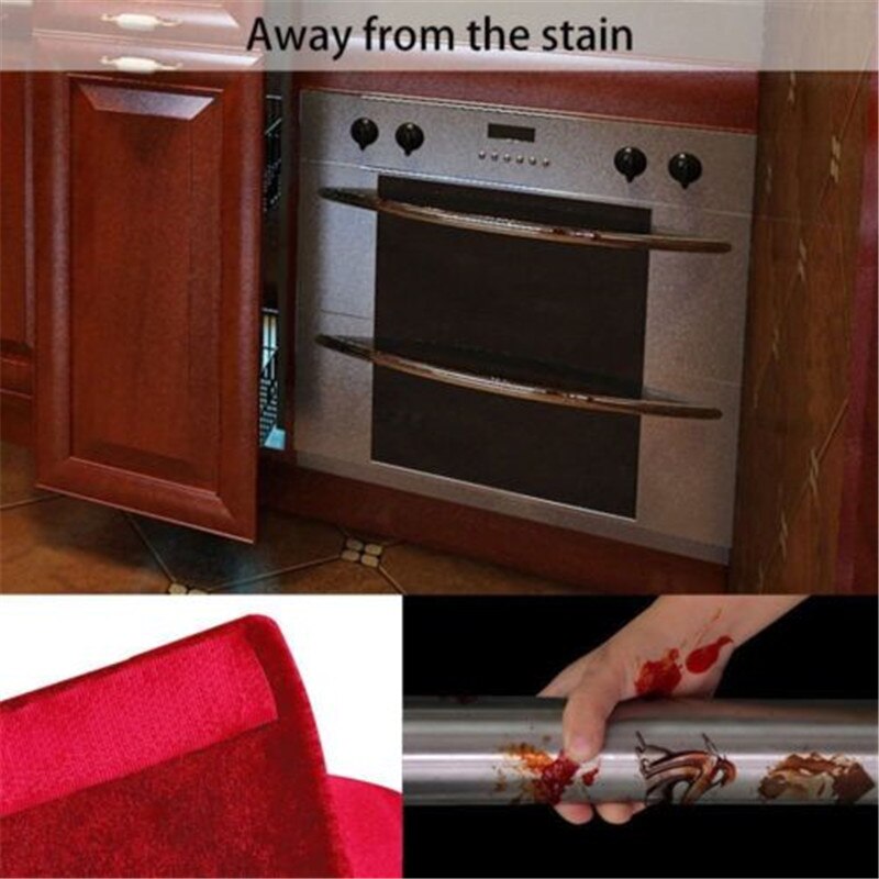 Set de 2 unidades de fundas para manijas de electrodomésticos de cocina, decoración de manchas, puerta, nevera, horno