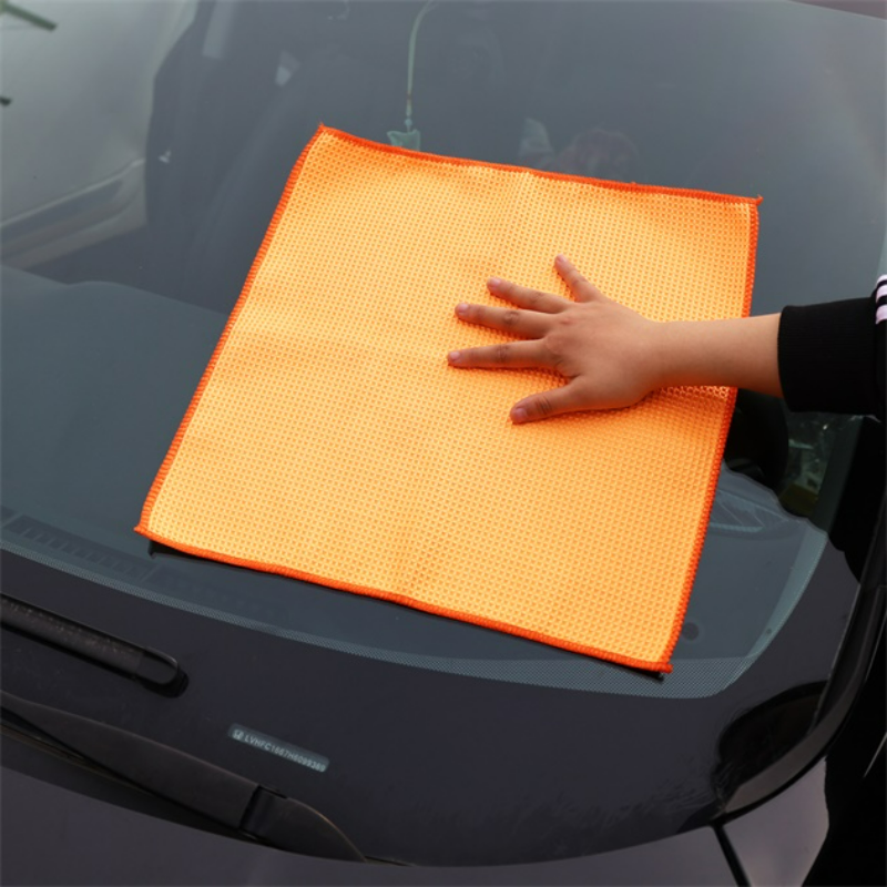 Toalla para lavado de coches, limpieza de vidrio, secado de agua, toallita de microfibra para limpieza de ventanas, tejido de gofres para cocina, baño, hogar y oficina