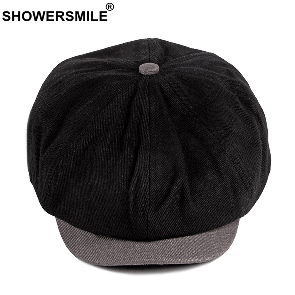 Bonnet de Style britannique en coton pour homme, béret en Patchwork de Style marin, casquette octogonale de printemps et d&#39;été
