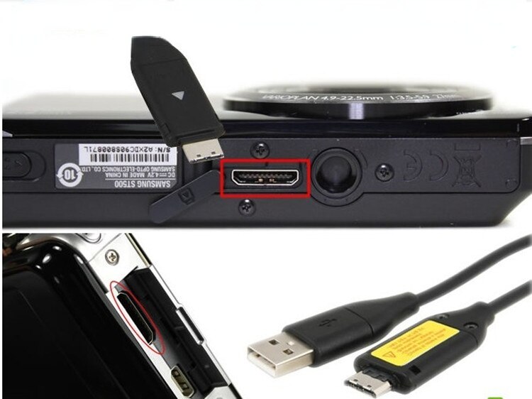 for Samsung WB210 WB500 WB550 WB650 WB700 WB600 WB2000 WB5000 WB610 WB660 WB5500 DV100 HZ50W EX1 camera USB charging data cable