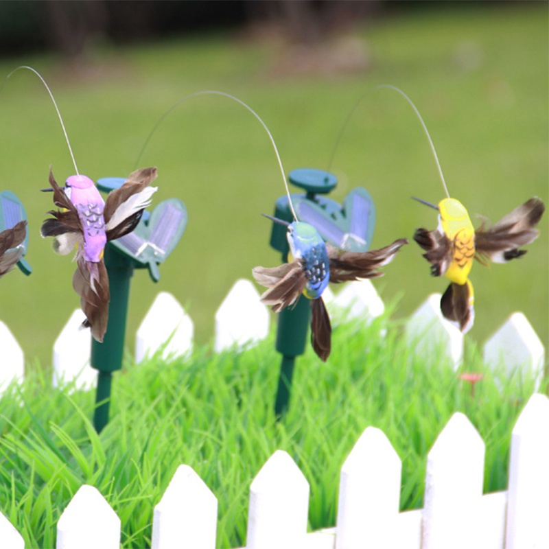 Grappig Solar Speelgoed Flying Fladderende Hummingbird Flying Aangedreven Vogels Willekeurige Kleur Voor Tuin Decoratie