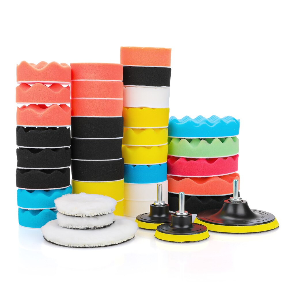 39 Stks/set Buffing Spons Polijsten Pad Auto Polijstmachine Boor Adapter Waxen Set Verwijderen Krassen Auto Cleaning Tools Accessoires: Default Title