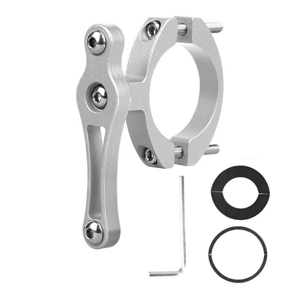 Multifunction Bike Bottles Cage Mount Adapter MTB Water Bottle Cage Clamp Mount Bicycle Bottle Holder Bracket Handlebar Post: Silver