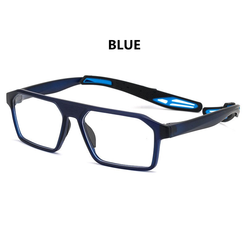 Sport Glasses Frame Men Optical basketball men's eyeglasses frames Myopia Prescription glasses tr90 eyewear Spectacles: Blue