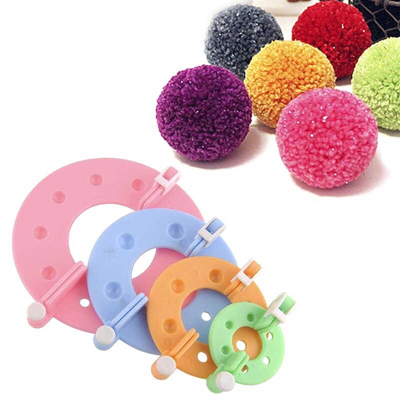 8Pcs Pompon Fabrikant Weven Craft Maken Tool Pompom Maker Haar Bal Bal Making Machine 4 Maten