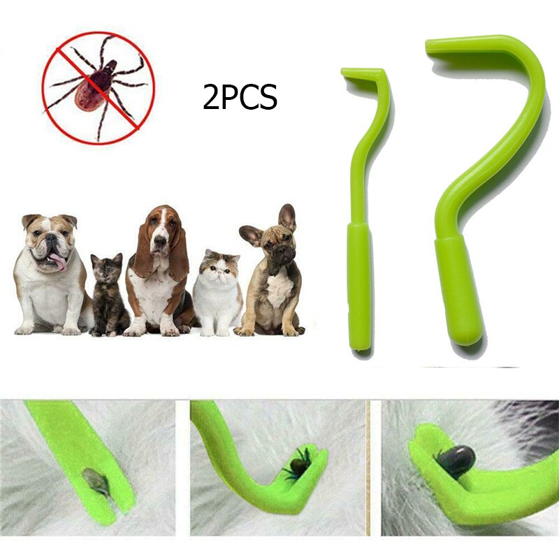 2 stk kæledyr flåt twister fjerner krogplukker loppe kradsekrog kæledyr kat hund plejeudstyr fjernelse af flåt flåt værktøj kæledyr kam