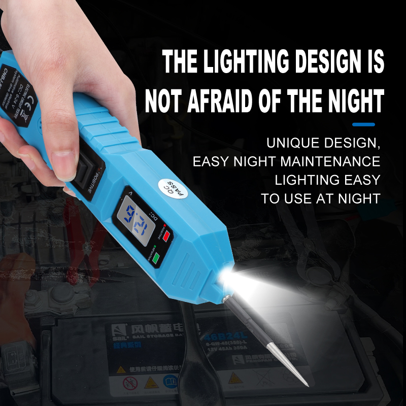 Probador de circuito eléctrico automotriz, probador de sistema eléctrico de coche, probador de circuito de automóvil con interruptor de alimentación, diagnóstico de vehículo