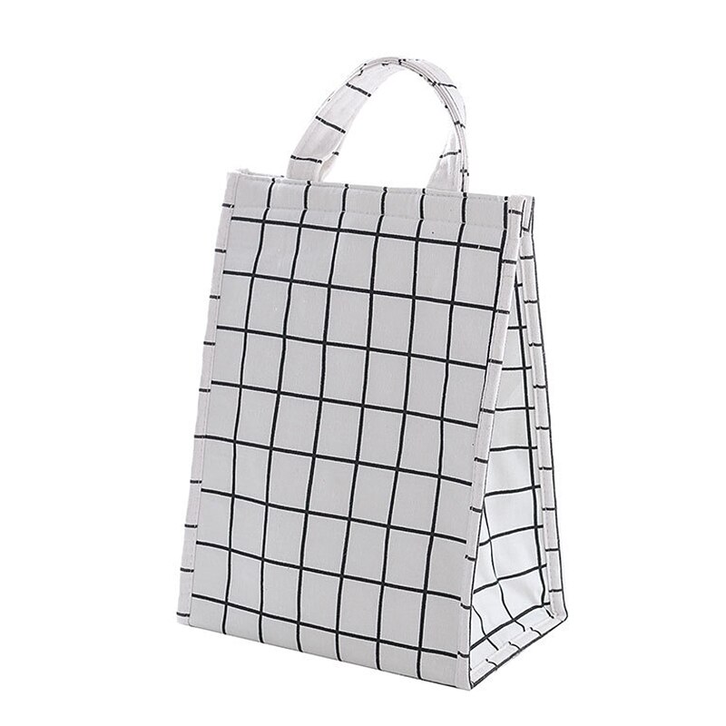 Voedsel Koeltas Waterdichte Draagbare Thermische Oxford Lunch Tas Voor Vrouwen Mannen Kids Grote Gestreepte Geïsoleerde Lunchbox Tas tote: C