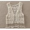 Emmababy herfst zomer kinderkleding meisjes bovenkleding kwastjes meisjes haakwerk kant kwastjes hol vest babymeisjeskleding: Beige