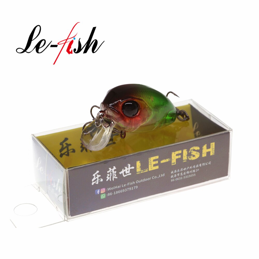 Le fish-Señuelos de Pesca ultraligeros, 32mm, 4g, micro wobbler, trucha, perca, Lucio, Crankbait flotante