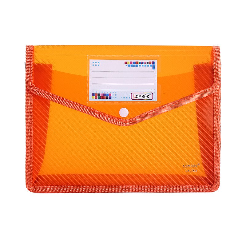 Sac de rangement de documents A4 A5 PP Transparent étanche, organisateur de fichiers tridimensionnels, pochette en papier pour le bureau et la maison: A4 orange