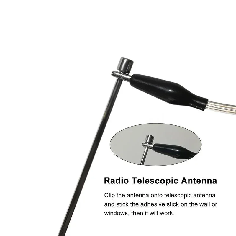 Universal 5m hemradio fm stereo antenn ren koppartråd antenn signal högförstärkare förstärkare booster stabil signal
