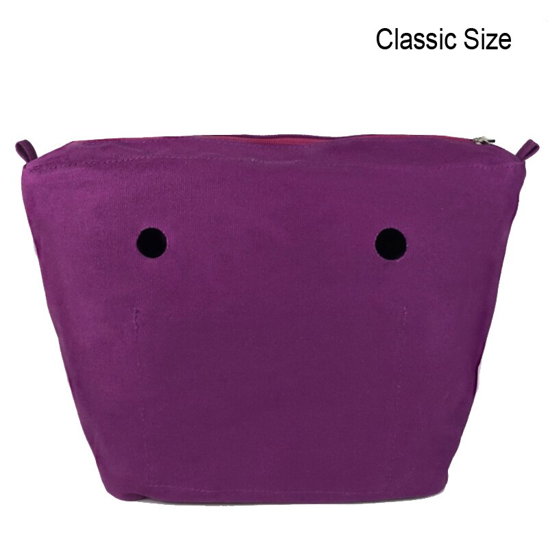 Classic Size Solid waterproof inserts for O bag Obag Classic Insert Inner Lining Insert Pocket handbag accessories: purple classic