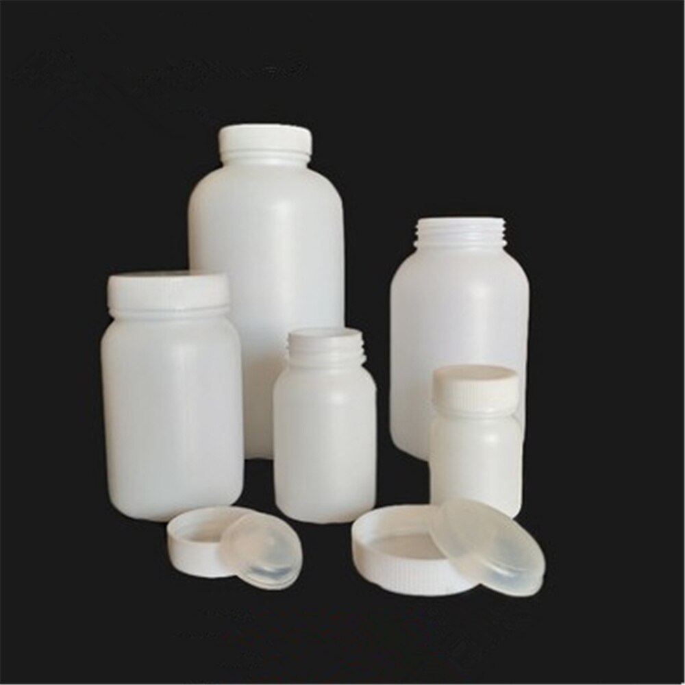 white plastic wide mouth bottle with inner cover,reagent bottle 50ml 100ml 250ml 500ml 1000ml