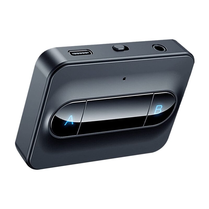 Bluetooth 5.0 Transmitter Adapter Dual Link Link Headphones Home Sound System Black: Default Title