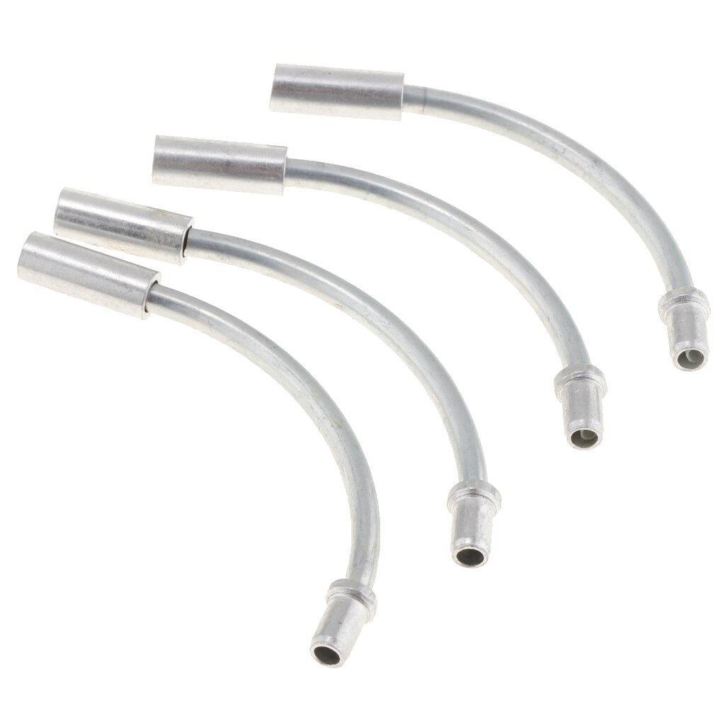 40Pcs Lightweight Bike Flexible Lead V-Brake Cable Guide Linear Pull Brake Noodle Pipes Hose - 90 Degree Silver
