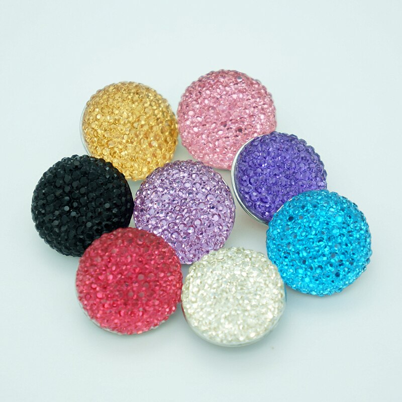 Schönheit 10 stück gemischte bunte runde harz 18mm druckknöpfe passend für druckknopfarmbänder druckknopfschmuck  ns0014