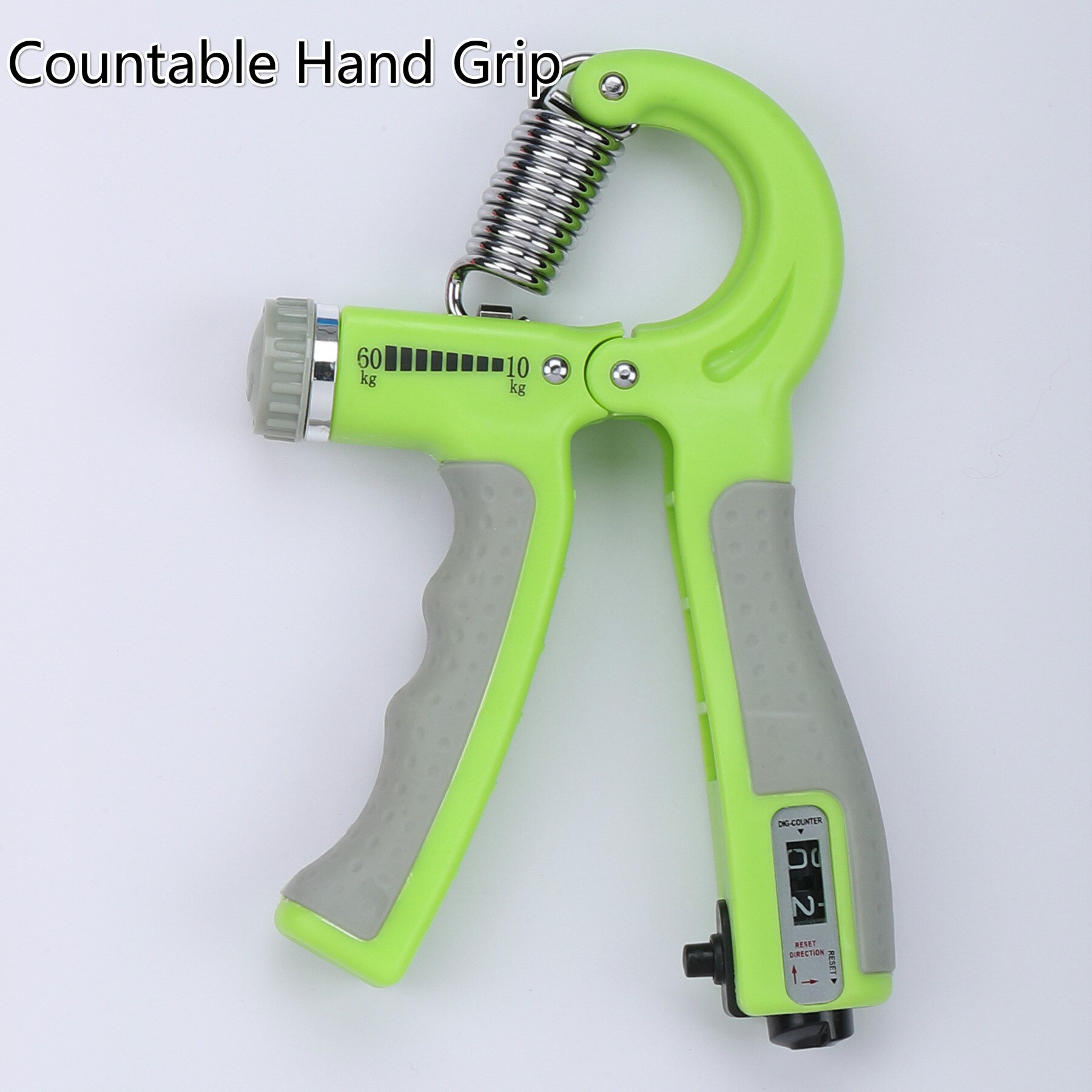 5-60Kg Verstelbare Heavy Gripper Fitness Hand Exerciser Grip Fatgrip Pols Verhogen Sterkte Lente Vingerknelbeveiliging Carpaal Expander: Licht Groen