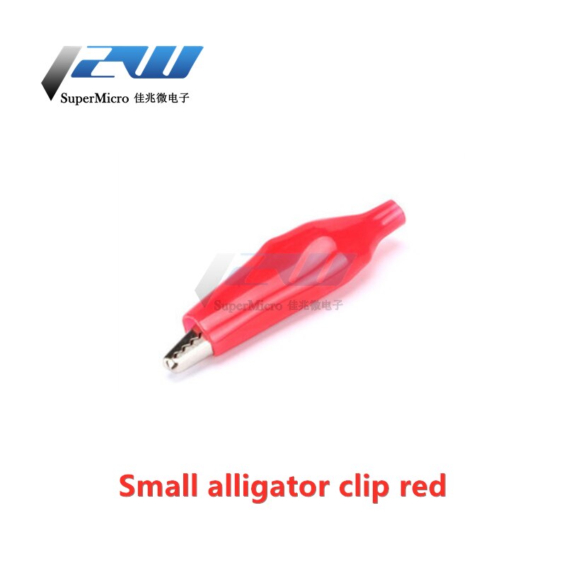 10pcs Metal Alligator Clip G98 Crocodile Electrical Clamp Testing Probe Meter Black Red with Plastic Boot Car Auto Battery: Small-red