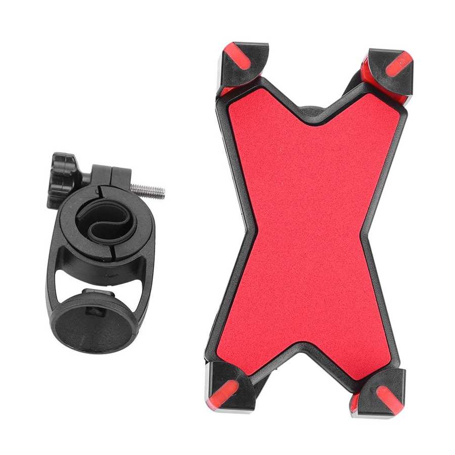 Road Mountain Bike Bicycle Handlebar Mobile Phone 360 Degree Rotation A: Red