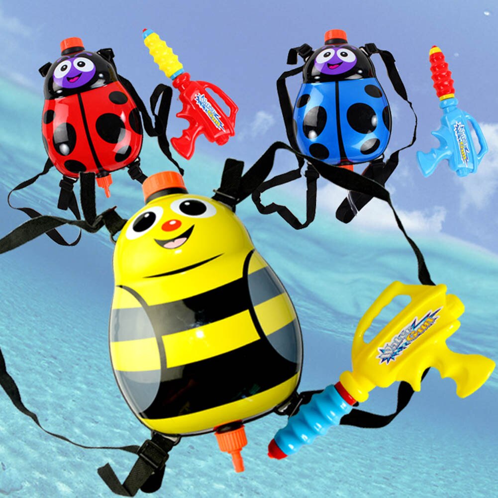 Newly Children Kids Water Spray Blaster Toy Pumping Pull With Backpack For Summer Beach MS88: Default Title