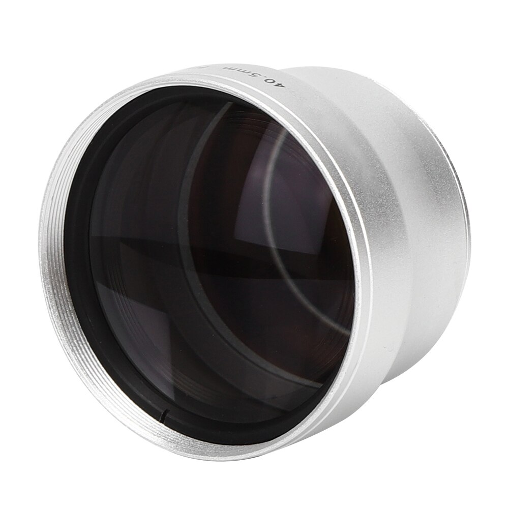 40.5Mm 2X Zwart Aluminium Vergroting Extra Lens Voor Alle 46Mm Opening Diameter Camera Lenzen