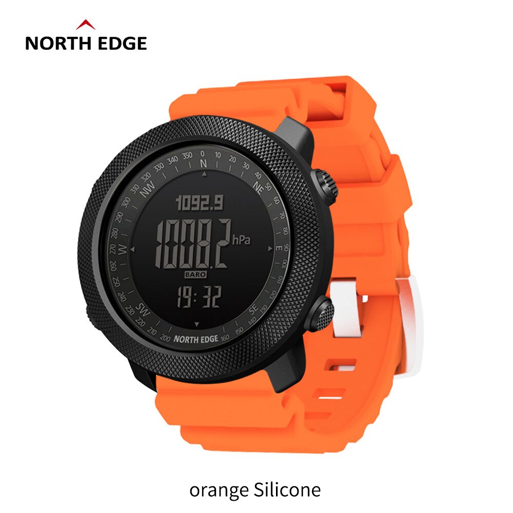 Norden Rand Apache Clever Uhr männer Sport smartwatch für lauf Klettern Schwimmen Kompass Höhenmesser Barometer Wasserdicht 50m: Orange