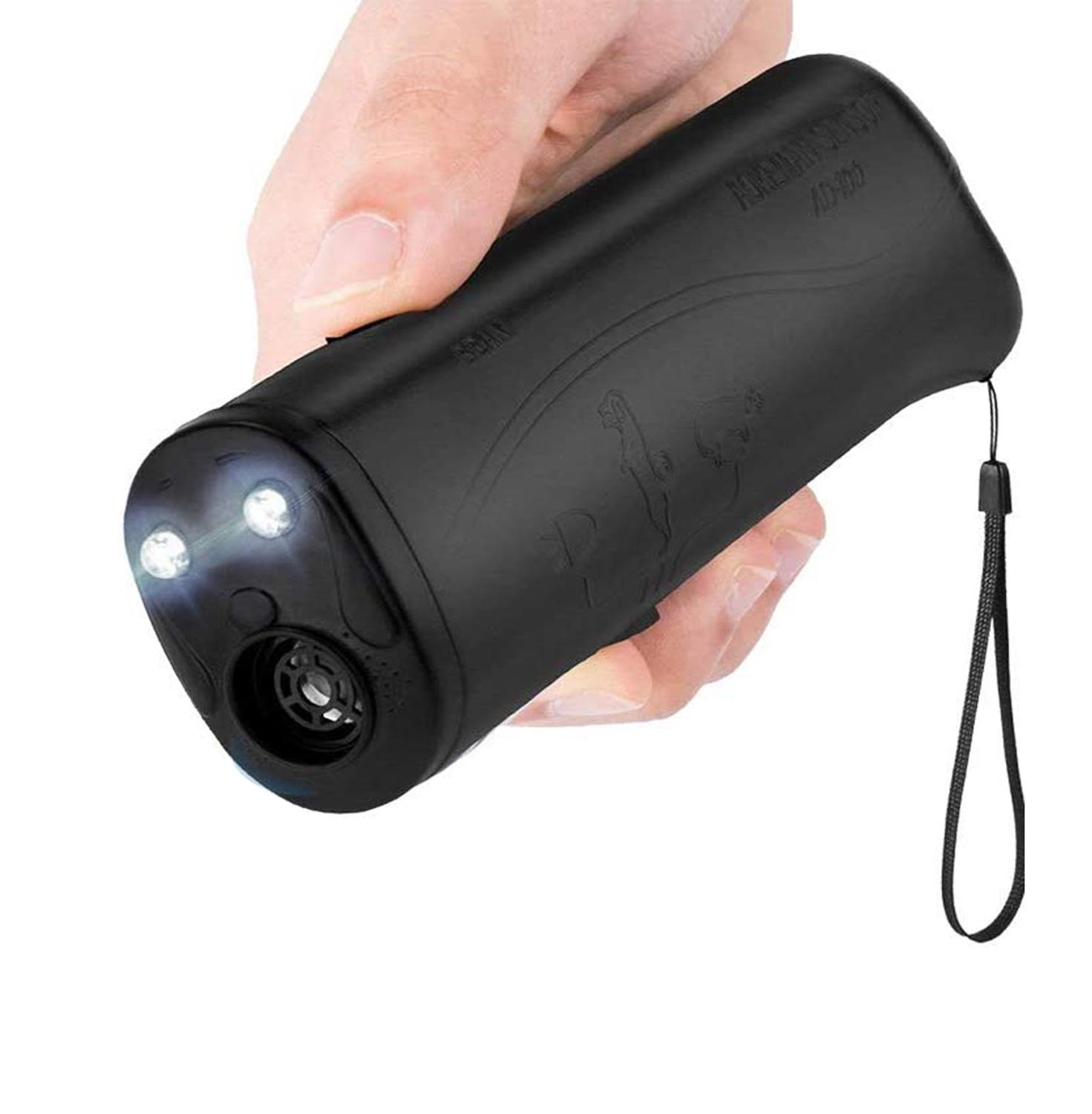 Haustier Hund Repeller Anti Bellen Stopp Borke Ausbildung Gerät Trainer LED Ultraschall Anti Bellen Ultraschall Ohne Batterie: Single Kopf Schwarz