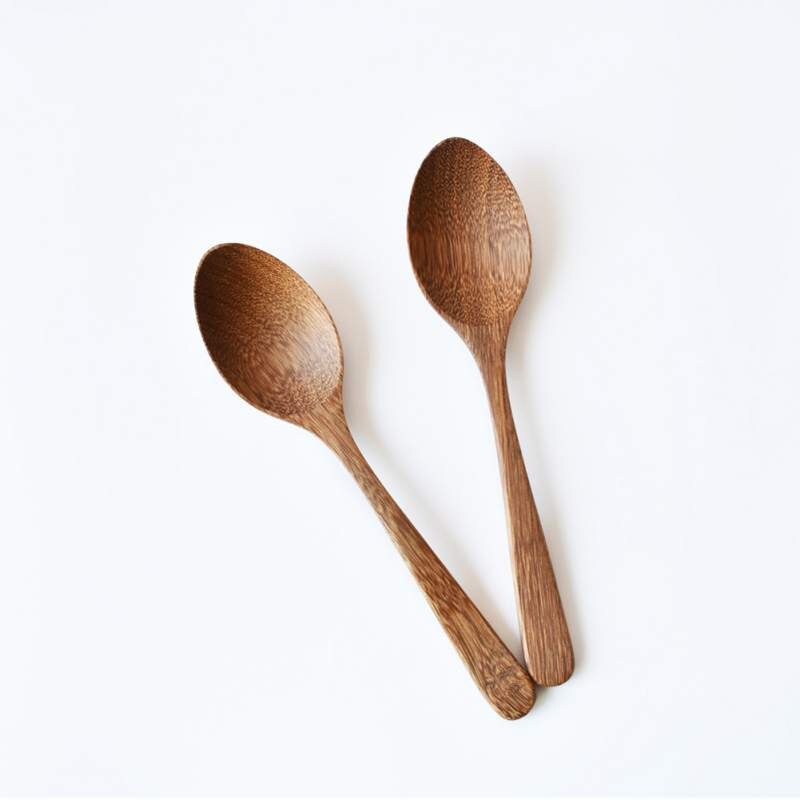 Cuchara grande de cocina para el hogar cuchara de madera Natural cucharas de sopa sin Pintura ecológica cuchara de cena vajilla de madera