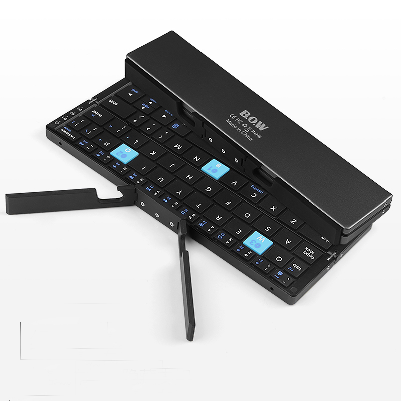 Dreifach faltbare faltbare Bluetooth-Tastatur Aluminium gehäuse für iPad 7 8 9 iPhone 11 12 13 14 z falten 4 Matexs Mix Fold